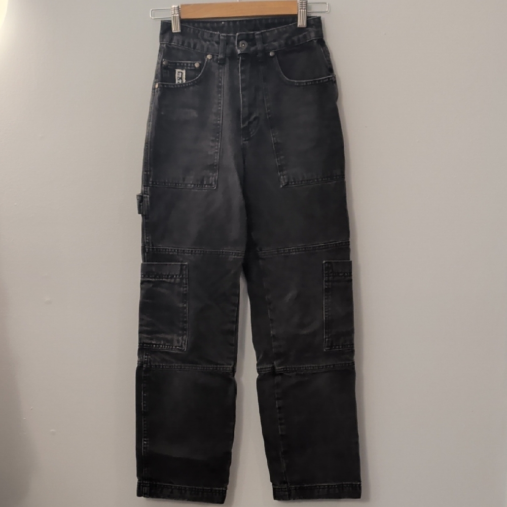 Ragged Jeans Black Carpenter Pants